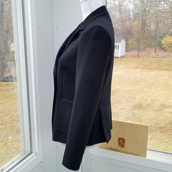 Theory Sakrino Black Wool Notch Lapel Blazer - Picture 5 of 8